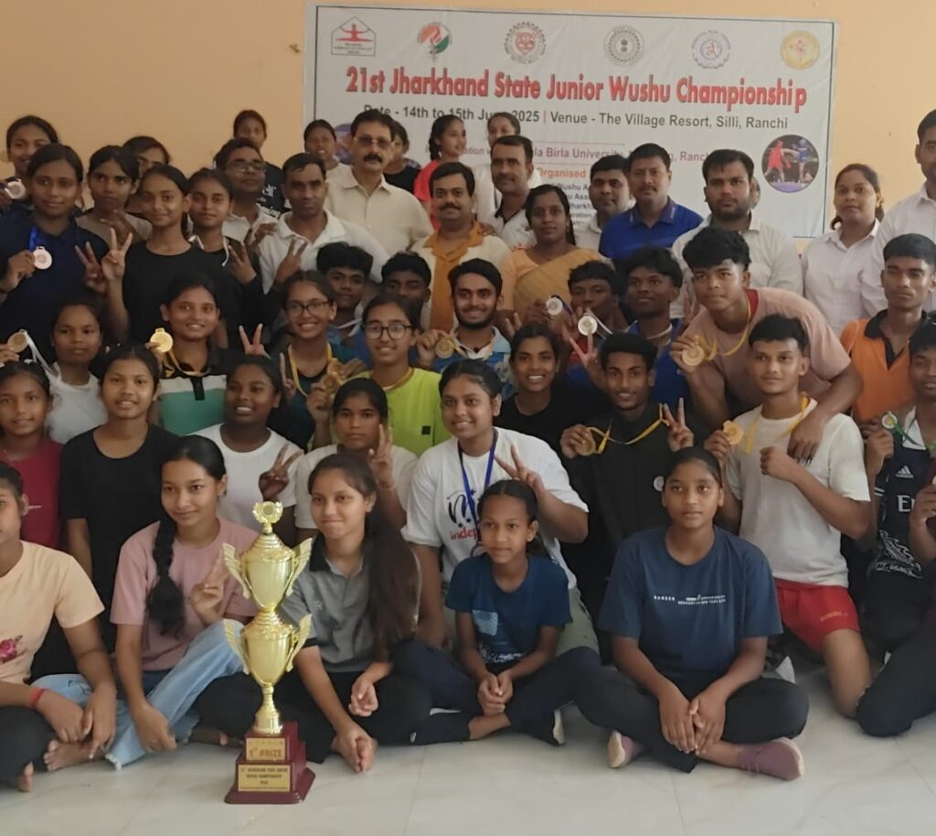 इक्कीसवीं झारखंड राज्य जूनियर वुशु प्रतियोगिता में मेजबान रांची ओवरऑल चैंपियन