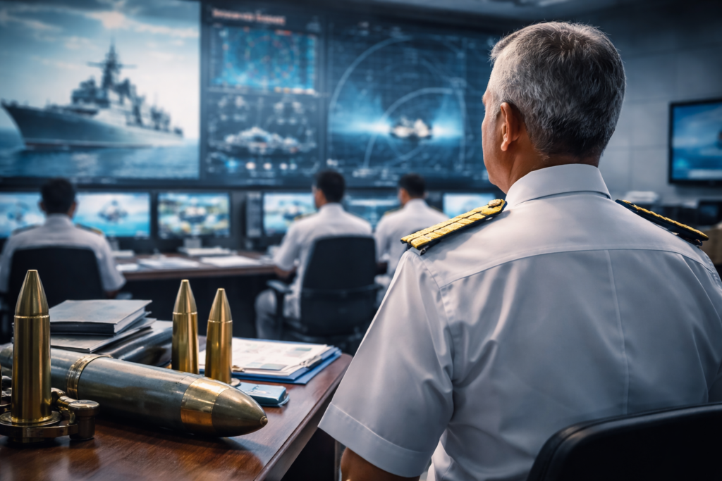 भारतीय नौसेना मुख्यालय में कार्यभार ग्रहण करते नौसेना आयुध महानिदेशक दिवाकर जयंत