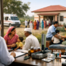 ग्रामीण भारत में आयुष्मान आरोग्य मंदिर के माध्यम से मरीजों को प्राथमिक इलाज और जांच सुविधाएं मिलती हुईं।