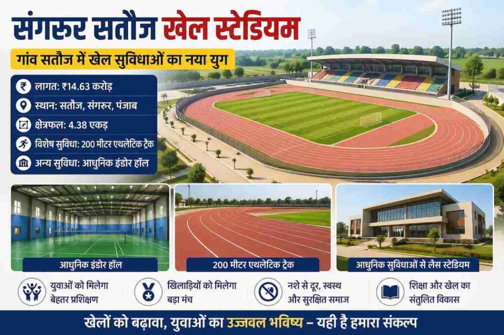 संगरूर सतौज खेल स्टेडियम निर्माण