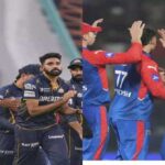 आईपीएल मैच के दौरान कप्तान शुभमन गिल और गुजरात टाइटंस की टीम का दृश्य