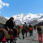 केदारनाथ धाम सुरक्षा के दौरान CCTV कैमरे और ड्रोन निगरानी का दृश्य