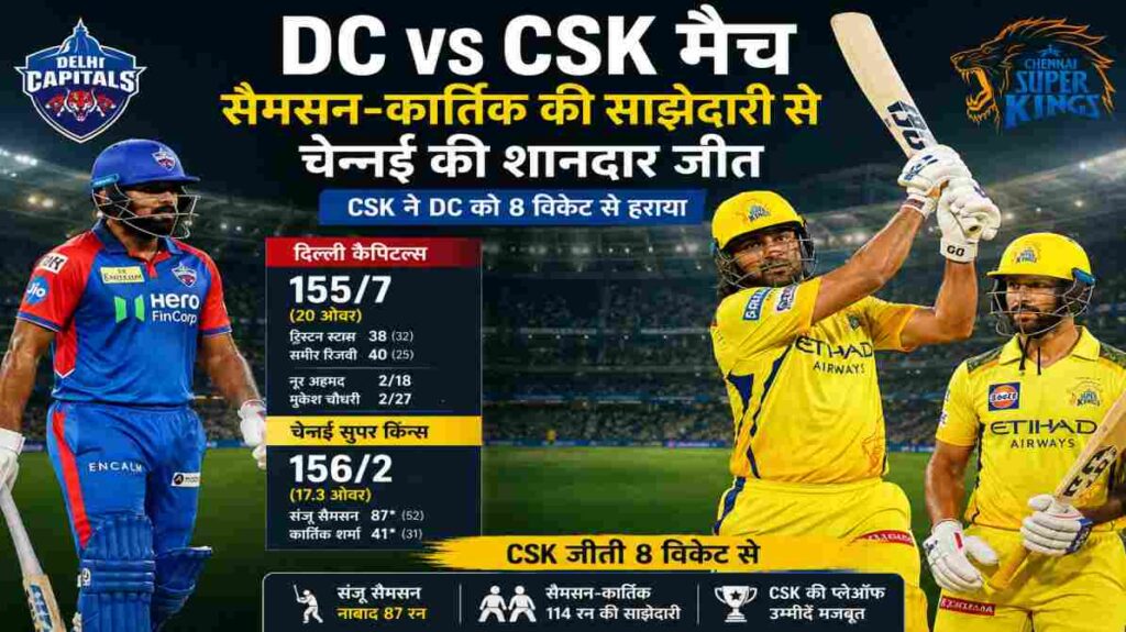 DC vs CSK मैच में बल्लेबाज का शानदार शॉट